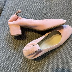 Everlane day heel - pink suede